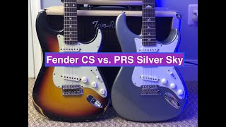 PRS Silver Sky vs My Fender CS Wildwood 10 [upl. by Lrac]