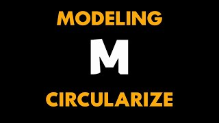 Maya Modeling Tutorial  Circularize [upl. by Lerret]