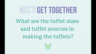 What are the tuffet sizes and tuffet sources in making the tuffets  Machine Embroidery Applique [upl. by Goodwin]