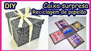 CAIXA SURPRESA  RECICLAGEM COM PAPELÃO [upl. by Chard]