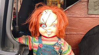 Chucky Childs Play TrunkorTreat Themed Jeep  TrickorTreat Halloween Car Show Fun [upl. by Barr]