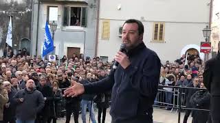 MATTEO SALVINI in diretta da SANT’EGIDIO ALLA VIBRATA TERAMO 03022019 [upl. by Redan631]