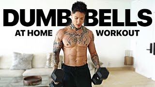 Perfect Full Body Home Workout For Beginners DUMBBELLS ONLY [upl. by Aikemehs438]