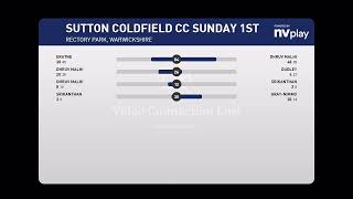 LIVE  Sutton Coldfield CC Sunday First XI vs Nuneaton CC Sunday 1st XI  14072024 [upl. by Nnaylloh]