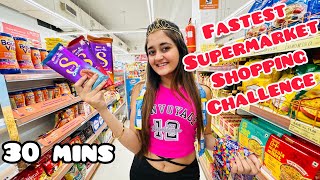 😱Fastest 30 Min SuperMarket Shopping Challenge By Bindass Kavya With Mummy 🤷🏻‍♀️Pass Or Failed [upl. by Niajneb]