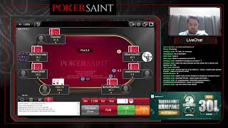 LIVE POKER 10L GTD on PokerSaint 10 tickets giveaway [upl. by Boothe]