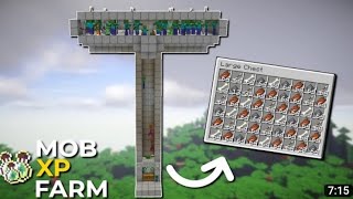 Easy Minecraft Bedrock Mob Farm Tutorial  Get XP and Loot Fast [upl. by Jenks]