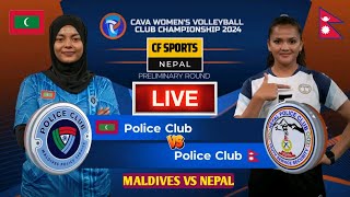 Nepal Police Club vs Maldives Police Club  Cava Womens Volleyball Championship 2024 Live [upl. by Wendin847]