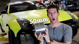 ADDING HUGE SPACERS TO THE 350Z [upl. by Shandie]