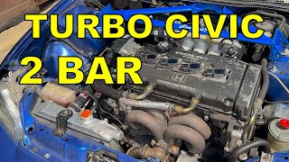 Honda Civic B16 TURBO 2 Bar 🔥  Etanolo 🧪  Mappatura  Pgear 100200 [upl. by Ainedrag]