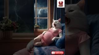 Happy White Cat Family cat cute catlover cutecat kitten cats aiart [upl. by Ambros]