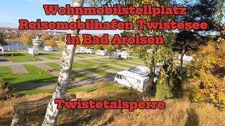 Wohnmobilstellplatz Reisemobilhafen Twistesee in Bad Arolsen  Twistetalsperre [upl. by Mazlack]