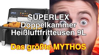 Superlex doppelkammer heißluftfritteuse 9l  gesündere knusprige lebensmittel mit 99 weniger öl er [upl. by Ahsille]