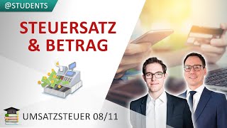 Steuersatz von 19 vs 7 § 12 UStG  Umsatzsteuer 811 [upl. by Iruyas]