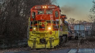 Chasing PampW Blackstone Valley Polar Express With PampW GE B398 3910 112424 [upl. by Kassi]