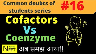 Cofactors Vs coenzyme  coenzyme and cofactors  Coenzyme in Hindi  enzymes class 11 Biology [upl. by Solon]