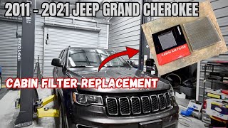 2011  2021 Jeep Grand Cherokee Cabin Air Filter Replacement [upl. by Ume]