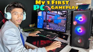 My first gameplay on PC  computer Free fire gameplay on gaming pc first time [upl. by Hedi]