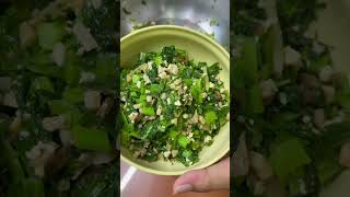 ឆាស្ពៃខ្មៅ Brassica Juncea Fried vegetarianfood shorts shortvideo [upl. by Tonry]