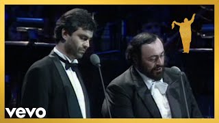 Luciano Pavarotti Andrea Bocelli  Notte e piscatore Official Live Performance Video [upl. by Eicram]