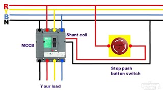 Shunt Trip Breaker Wiring Diagram JrElectricSchool [upl. by Hilleary227]