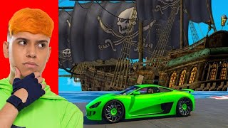 SOBREVIVA NA MEGA RAMPA DO NAVIO PIRATA NO GTA 5 [upl. by Aiuqcaj]