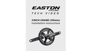 Easton Cinch Crankset 30mm Installation Instructions [upl. by Ednyl]