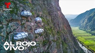 Hotel que cuelga en cápsulas de cristal sobre el Valle Sagrado de Perú [upl. by Luapsemaj]