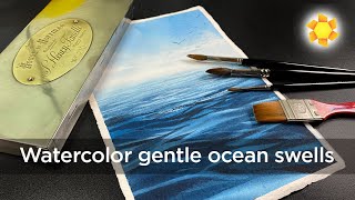 Watercolor Gentle Ocean SwellsWaves [upl. by Manas238]