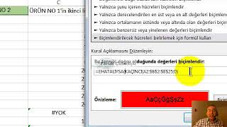 Excel İki Sütunu Karşılaştırmada Koşullu Biçimlendirme  DÜŞEYARA VLOOKUP [upl. by Erbua65]