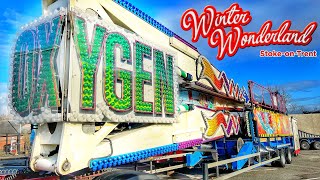 Funfair Ride Build Up Video  OXYGEN KMG Speed  Winter Wonderland Stoke [upl. by Anirdua]