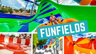 Funfields Theme Park in Victoria  All Water Slides 2023 POV [upl. by Ennove]