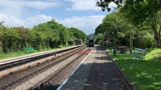 34070 ‘Manston’ climbs into Harmans Cross [upl. by Granthem]