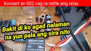 KONZERT AV502 AMPLIFIER  NAG RA RATTLE ANG RELAY PAANO ANG AYUSIN [upl. by Nahgen]