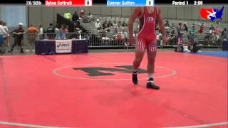 Dylan Cottrell vs Connor Sutton at 2013 Junior Nationals  FILA  FS [upl. by Lolita563]