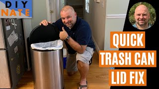 Quick Fix for Broken Trash Can Lid Easy Solve for StepPedal Trash Can Top Not Opening  by DIYNate [upl. by Mauro]