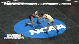 2017 NCAA Wrestling 141lbs Tyler Smith Bucknellb vs Brock Zacherl Clarion [upl. by Eicnahc566]