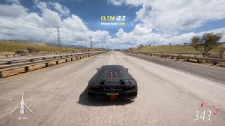 FORZA HORIZON 5  Lamborghini Sesto Elemento  Top Speed Test  Factory Stock  Gameplay RTX Ultra [upl. by Mallory]