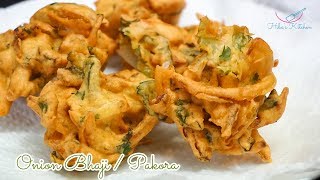 How to Make Onion Bhaji  Pakora Easy Recipe by Hibas Kitchen [upl. by Teagan]