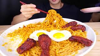 Cheesy spicy CARBO fire noodles foodie girl asmrmukbang pleasesubscribe guys1000k Jimmys🦋 [upl. by Nuriel]