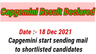 Capgemini Result Announced  Capgemini off campus pooled drive for 2022 batch  Capgemini [upl. by Aztilem]