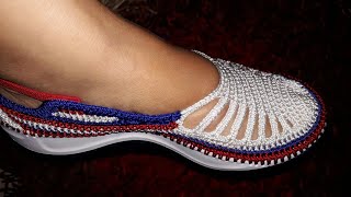 como TEJER un ZAPATO en CROCHET  MODELO MARY LUZ [upl. by Bennink]