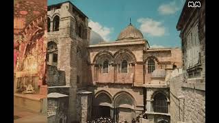 Historical Postcards from the trip to Jerusalem Palestine in 1997 Church of the Holy Sepulchre [upl. by Aliemaj]