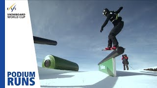 Markus Olimstad  Mens Slopestyle  Seiser Alm  1st place  FIS Snowboard [upl. by Whitcomb]