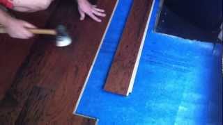 How to install engineered hardwood flooring  lock and fold [upl. by Amado157]