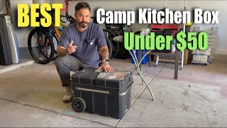 Mobile CAMP KITCHEN Box That Wont Break the Bank Budget Friendly Camp Toolbox Hack [upl. by Nylacaj]