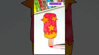 Star Shape Ice Cream Art🍦shorts youtubeshorts viral art artist satisfying artwork drawing [upl. by Baxie]