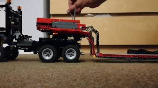 TECHNIC lego Arocs 42043 B model lowloaderrear steering gooseneck hydro trailer Nooteboom design [upl. by Iaj603]