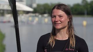 Viktoriia Us Ukraine Canoe Slalom  Paris 2024 Olympics preparation [upl. by Alleiram]