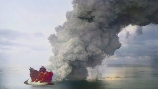 Hunga Tonga Volcano Eruption Update Large Tsunami Occurs Powerful Explosive Eruption [upl. by Casilde]